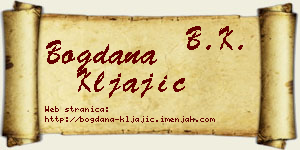 Bogdana Kljajić vizit kartica